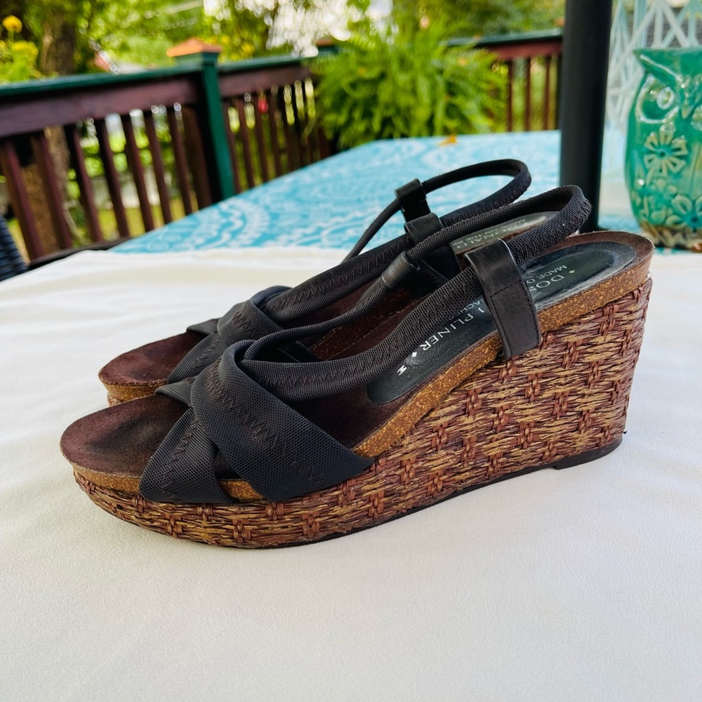 Donald J. Pliner Brown Jemm Sandal Stretch Wedge